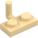 LEGO Beige Plate 1 x 2 med Krok (5 mm horisontal arm) (43876 / 88072)