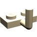 LEGO Zandbruin Plaat 1 x 2 met Haak (6 mm horizontale arm) (4623)