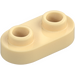 LEGO Beige Plate 1 x 2 med Avrundede ender og Open Knotter (35480)