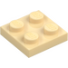 LEGO Tan Plate 2 x 2 (3022)