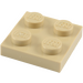 LEGO Zandbruin Plaat 2 x 2 (3022 / 94148)