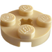 LEGO Tan Plate 2 x 2 Round with Axle Hole (4032)