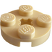 LEGO Beige Platte 2 x 2 Runden mit Achse Loch (mit &#039;+&#039; Achsloch) (4032)
