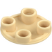 LEGO Beige Levy 2 x 2 Pyöreä jossa Pyöristetty Pohja (2654 / 28558)