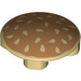 LEGO Tan Plate 2 x 2 Round with Rounded Bottom with Sesame Seed Bun (2654)