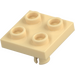 LEGO Beige Platte 2 x 2 mit Unterseite Pin (Keine Löcher) (2476 / 48241)