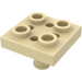LEGO Tan Plate 2 x 2 with Bottom Pin (Small Holes in Plate) (2476)