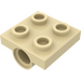 LEGO Beige Platte 2 x 2 mit Loch mit unter Kreuzstütze (10247)