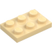 LEGO Beige Plade 2 x 3 (3021)