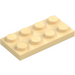 LEGO Tan Plate 2 x 4 (3020)