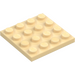 LEGO Beige Plade 4 x 4 (3031)