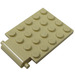 LEGO Zandbruin Plaat 4 x 5 Trap Deur Gebogen scharnier (30042)