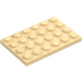 LEGO Beige Plade 4 x 6 (3032)