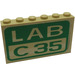 LEGO Tan Printed Assembly with LAB C35 Decal