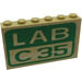 LEGO Beige Printed Assembly with LAB C35 Decal