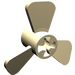 LEGO Zandbruin Propeller met 3 Messen (6041)