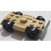 LEGO Zandbruin Racers Chassis met Zwart Wielen