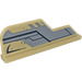 LEGO Tan Rudder 1 x 8 with Medium Stone Gray Pattern and Black Line Right Side Sticker (23930)