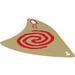 LEGO Tan Sail Triangular with Red Spiral Swirl (67172)