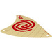 LEGO Tan Sail Triangular with Red Spiral Swirl (Large) (28895)