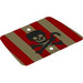 LEGO Beige Segel mit rot Streifen, Skull und Crossbones mit Haken (103913)