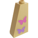 LEGO Beige Steigung 1 x 2 x 3 (75°) mit Butterflies Aufkleber mit hohlem Bolzen (4460)