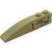 LEGO Tan Slope 1 x 6 Curved with Pilot/Navigator Call Sign and Open Hatch Arrows (Left) Sticker (41762)