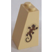 LEGO Tan Slope 2 x 2 x 3 (75°) with Lizard Pattern Sticker Solid Studs (98560)