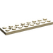 LEGO Zandbruin Technic Plaat 2 x 8 met Gaten (3738)