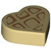 LEGO Tan Tile 1 x 1 Heart with Waffle Pattern (39739 / 67382)
