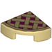 LEGO bronzer Tuile 1 x 1 Trimestre Cercle avec Lattice Pie (25269 / 26484)