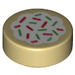 LEGO Tan Tile 1 x 1 Round with Cookie Icing and Sprinkles (35380)