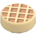 LEGO Tan Tile 1 x 1 Round with Waffle Decoration (56976 / 98138)