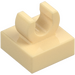 LEGO Beige Tile 1 x 1 med klips (løftet &quot;C&quot;) (15712 / 44842)