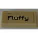 LEGO Tan Tile 1 x 2 with &quot;Fluffy&quot; Sticker with Groove (3069)