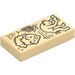 LEGO Tan Tile 1 x 2 with Hyde Monster and Scribbles with Groove (3069)