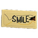 LEGO Tan Tile 1 x 2 with ‘Smile’ Sticker with Groove (3069)