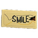 LEGO Beige Fliese 1 x 2 mit ‘Smile’ Aufkleber mit Nut (3069)