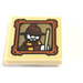 LEGO Zandbruin Tegel 2 x 2 Omgekeerd met Wizard met Brown Hoed Sticker (11203)