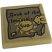 LEGO Tan Tile 2 x 2 with &#039;Book of the Invisible Sun&#039; and Book Clasp Sticker with Groove (3068)