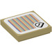 LEGO Tan Tile 2 x 2 with Cake Scanner Code with Groove (3068 / 100618)