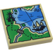 LEGO Tan Tile 2 x 2 with Coastal Map with Groove (3068 / 34888)