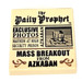 LEGO Tan Tile 2 x 2 with &quot;Daily Prophet&quot;, &quot;Exclusive Photos&quot;, and &quot;MASS BREAKOUT FROM AZKABAN&quot; with Groove (3068 / 92770)