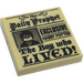 LEGO Tan Tile 2 x 2 with Daily Prophet &quot;The Boy who LIVED!&quot; Decoration with Groove (3068)
