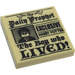 LEGO Tan Tile 2 x 2 with Daily Prophet &quot;The Boy who LIVED!&quot; Decoration with Groove (3068 / 39616)