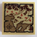 LEGO Tan Tile 2 x 2 with &#039;Gondor&#039; Map Sticker with Groove (3068)