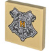 LEGO Tan Tile 2 x 2 with Hogwarts Crest Sticker with Groove (3068)