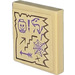 LEGO Tan Tile 2 x 2 with Map Arrows, Skull and Snake Heads, Exclamation Mark and Spider Web Sticker with Groove (3068)