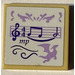 LEGO Tan Tile 2 x 2 with Music Notes Sticker with Groove (3068)