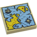 LEGO Tan Tile 2 x 2 with Pirate Treasure Map with Groove (3068 / 19524)